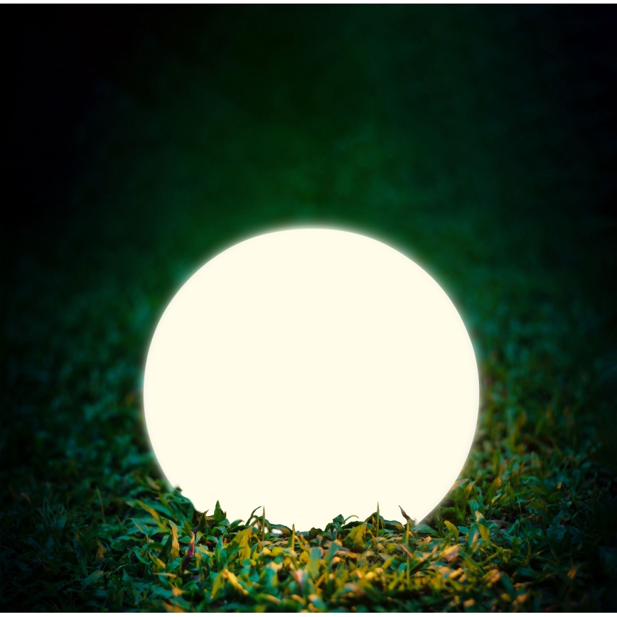 LED solcellslampa BALL LED/3,7V 2000 mAh diameter 50 cm IP65 vit