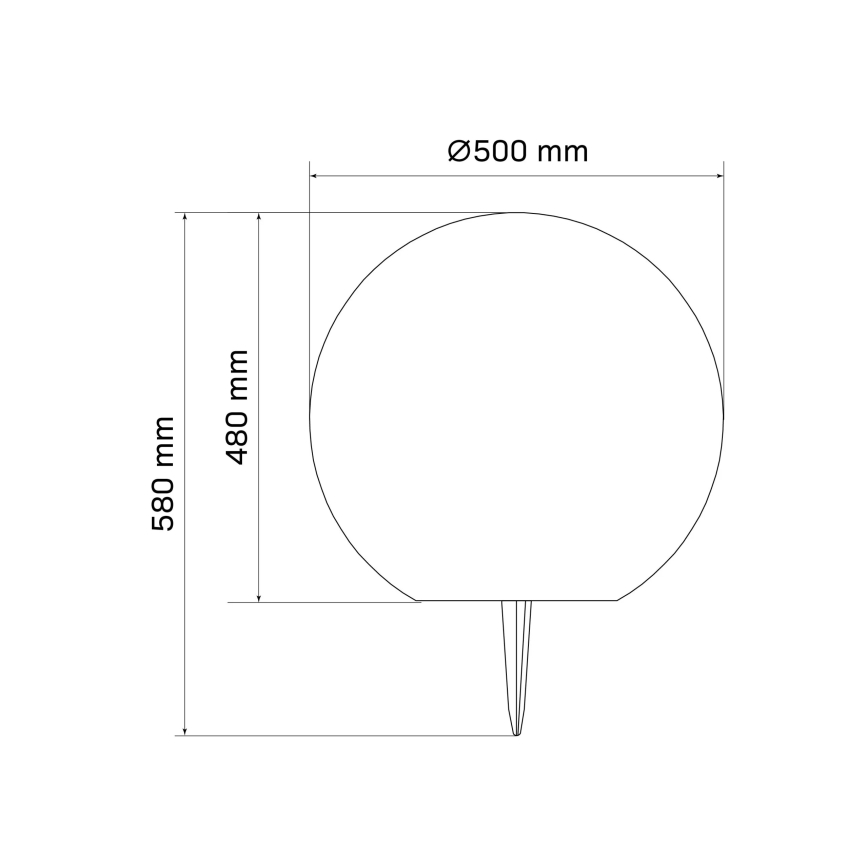 LED solcellslampa BALL LED/3,7V 2000 mAh diameter 50 cm IP65 vit