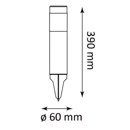 LED solcellslampa BART LED/1,2V 150 mAh IP44
