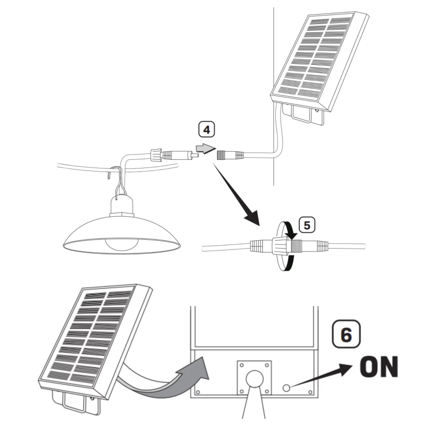 LED solcellslampa CELINA LED/1,8W/3,7V 2400 mAh IP44 + fjärrkontroll