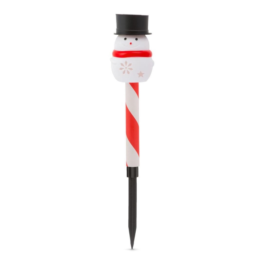 LED-solcellslampa för jul, snögubbe, 1,2 V, IP44, 200 mAh