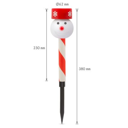 LED julsolarlampa LED/1,2V IP44 snögubbe