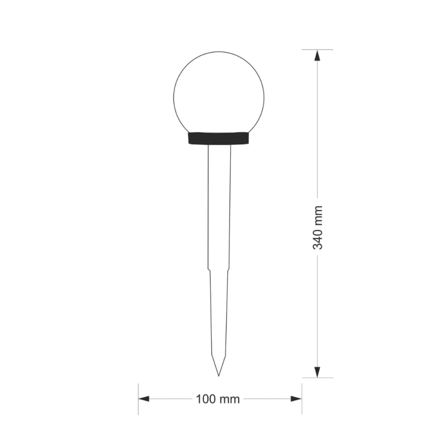 LED solcellslampa KULA LED/1,2V IP44
