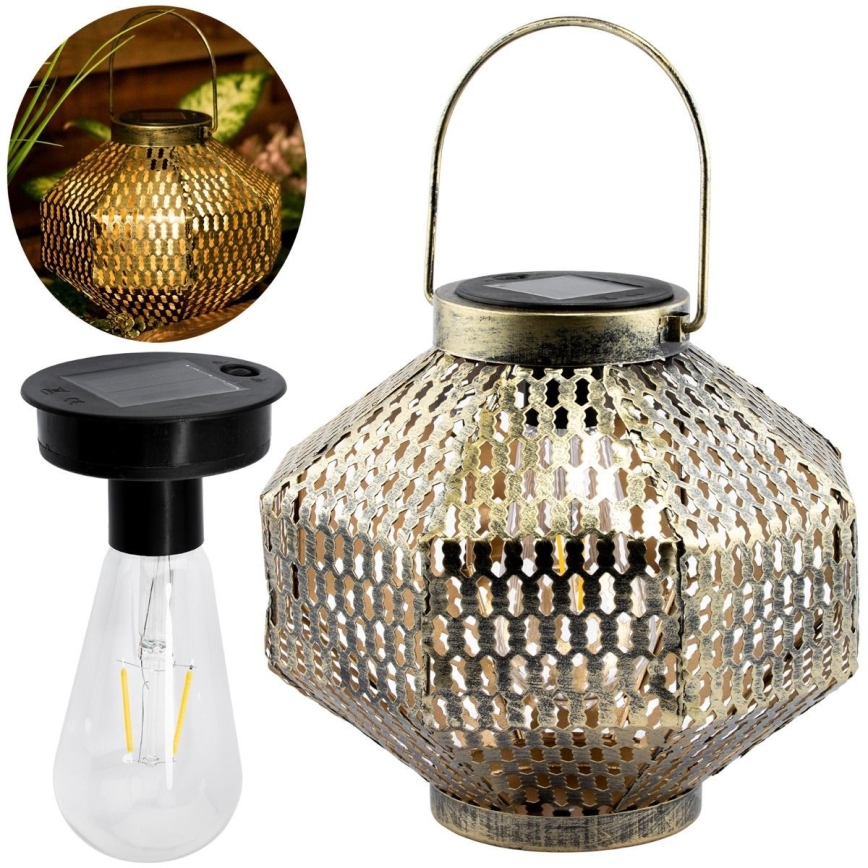 LED Solcellslampa  LAURA 1xE27/1,2V IP44