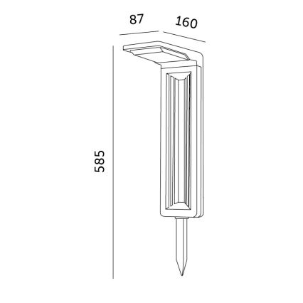 LED solcellslampa LED/0,2W/3,7V 6500K IP44 2200 mAh