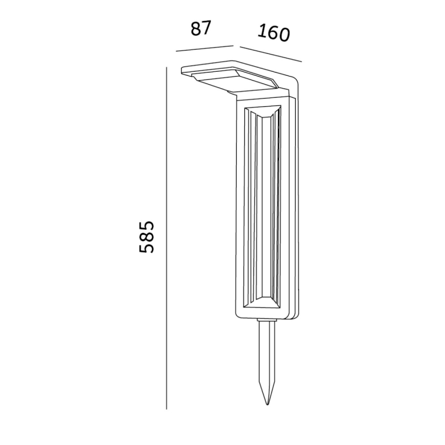 LED solcellslampa LED/0,2W/3,7V 6500K IP44 2200 mAh