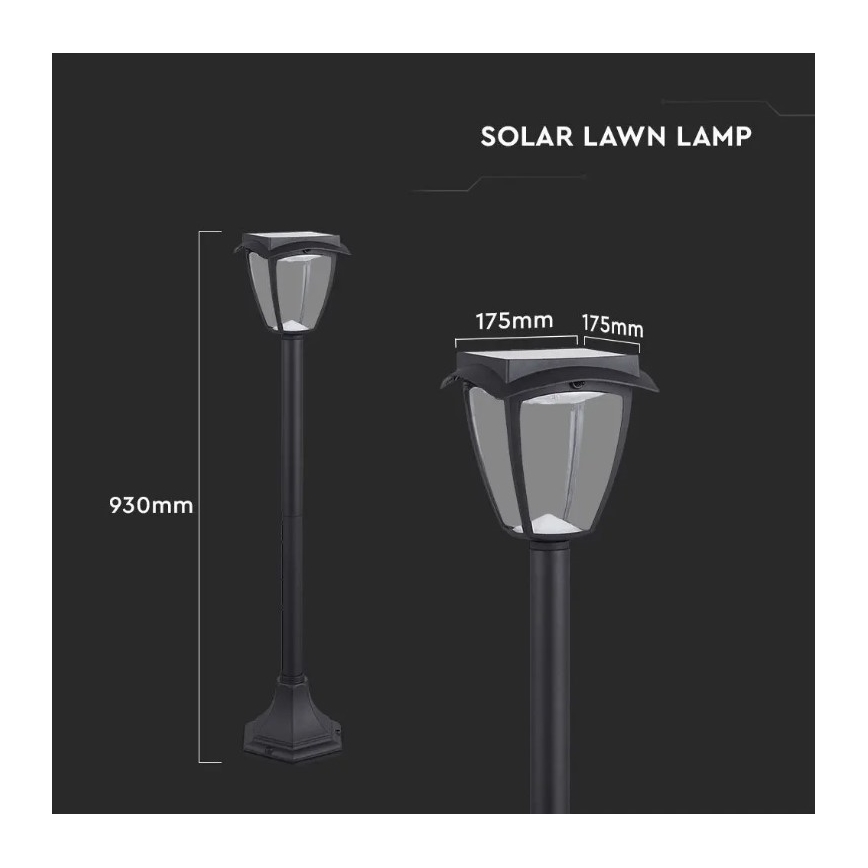 LED Solcellslampa LED/2W/230V 93 cm 3000/6000K IP65