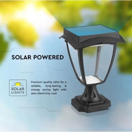 LED solcellslampa LED/2W/3,7V 3000/6000K IP65