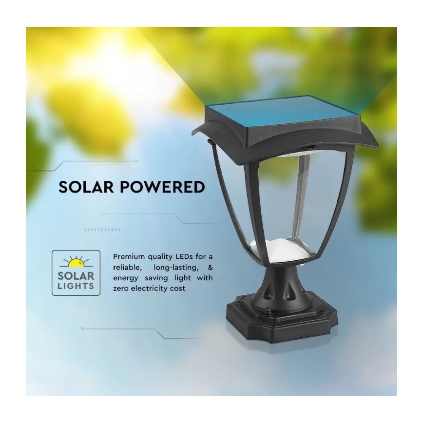 LED solcellslampa LED/2W/3,7V 3000/6000K IP65