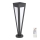 LED solcellslampa LED/2W/3,7V IP65 3000K svart + fjärrkontroll