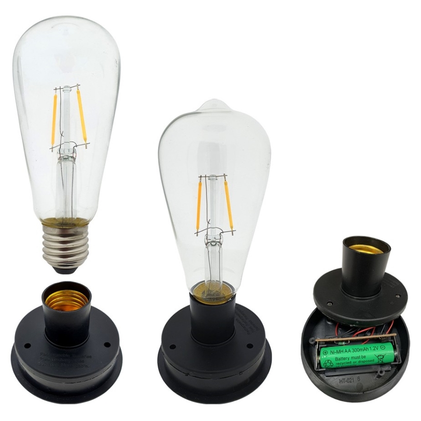 LED Solcellslampa  LORETA 1xE27/1,2V IP44