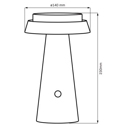 LED Ljusreglerad beröring solcell lampa MARAKESZ LED/3,7V USB 3600 mAh 1800/2700/3000K IP54 grå
