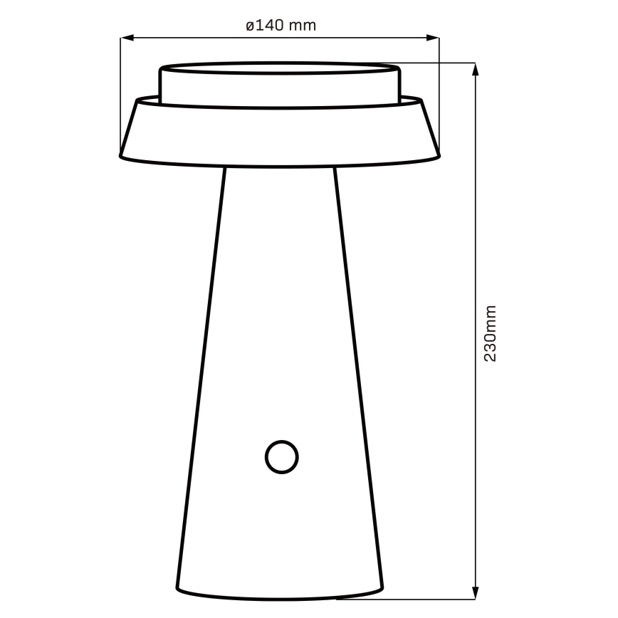 LED Ljusreglerad beröring solcell lampa MARAKESZ LED/3,7V USB 3600 mAh 1800/2700/3000K IP54 grå