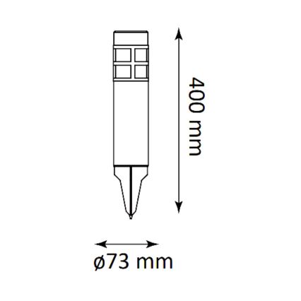 LED solcellslampa MARK LED/1,2V IP44