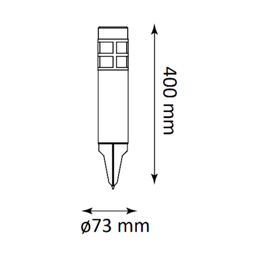 LED solcellslampa MARK LED/1,2V IP44