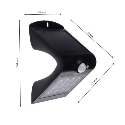 LED Solcellslampa med rörelse- och skymningssensor LED/1,5W/1200 mAh 3,7V IP65