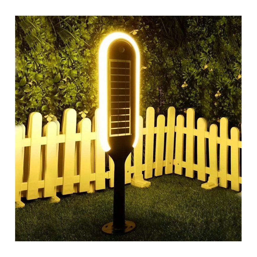 LED solcellslampa med sensor BOLLARD LED/5W/5,5V 70 cm 3000K IP65 2000 mAh