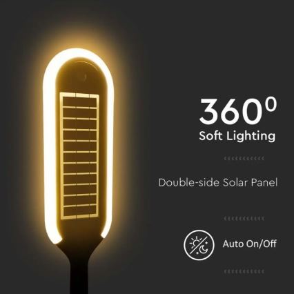 LED solcellslampa med sensor BOLLARD LED/5W/5,5V 70 cm 4000K IP65 2000 mAh