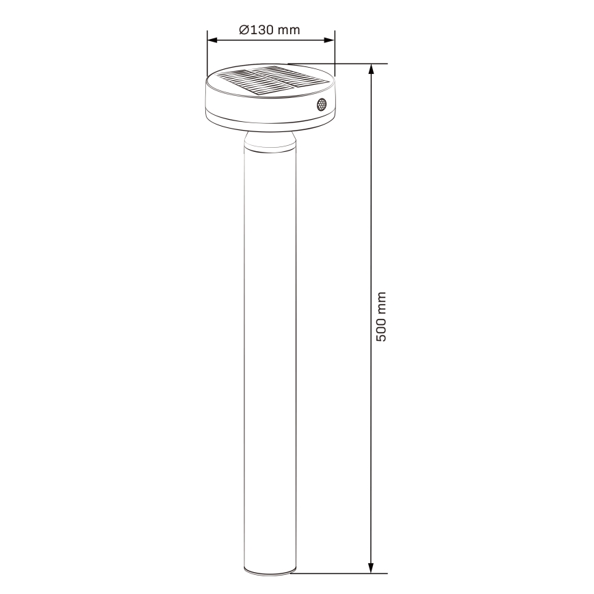 LED solcellslampa med sensor GWINEA LED/4,5W/3,7V 2000 mAh 50 cm IP44 svart