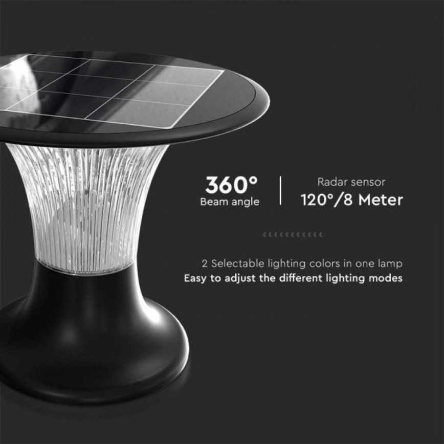 LED solcellslampa med sensor LED/15W/3,2V 4000K/6000K IP65