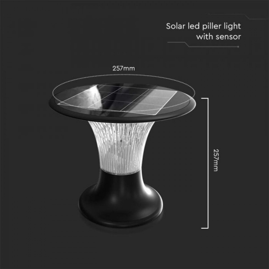 LED solcellslampa med sensor LED/15W/3,2V 4000K/6000K IP65