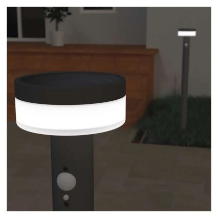 LED solcellslampa med sensor LED/2W/3,7V 1200 mAh IP44 80 cm