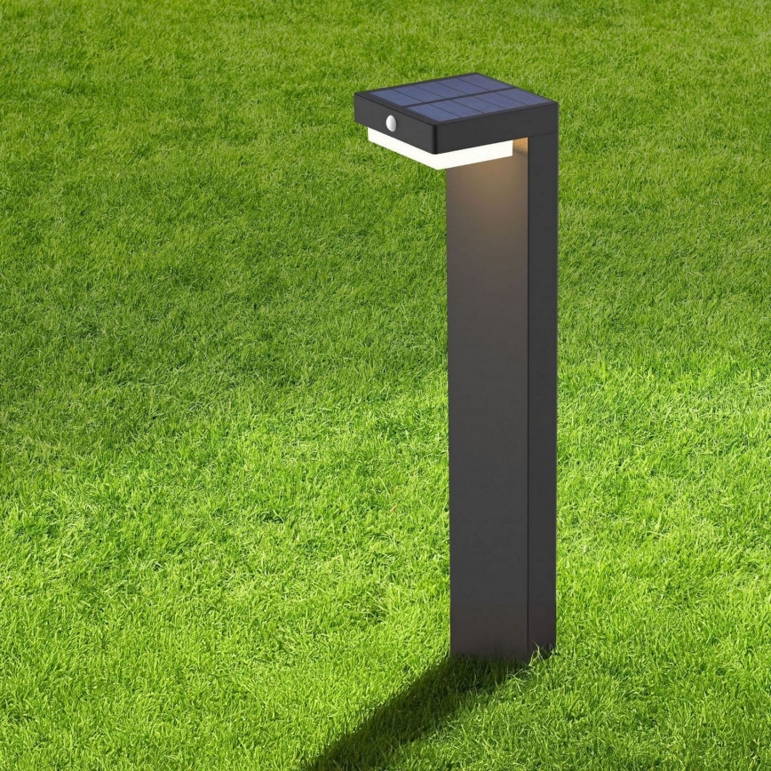 LED solcellslampa med sensor MALI LED/4,5W/3,7V 2000 mAh IP44 svart