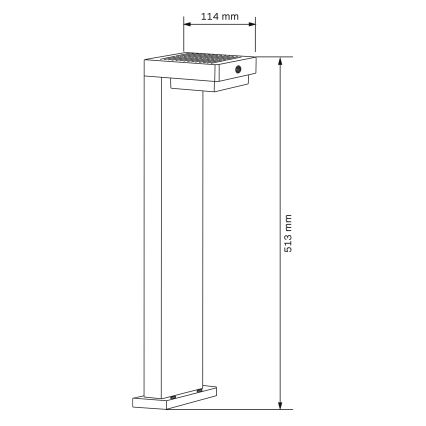 LED solcellslampa med sensor MALI LED/4,5W/3,7V 2000 mAh IP44 svart