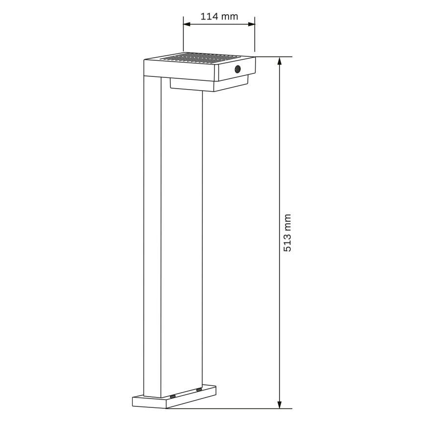 LED solcellslampa med sensor MALI LED/4,5W/3,7V 2000 mAh IP44 svart