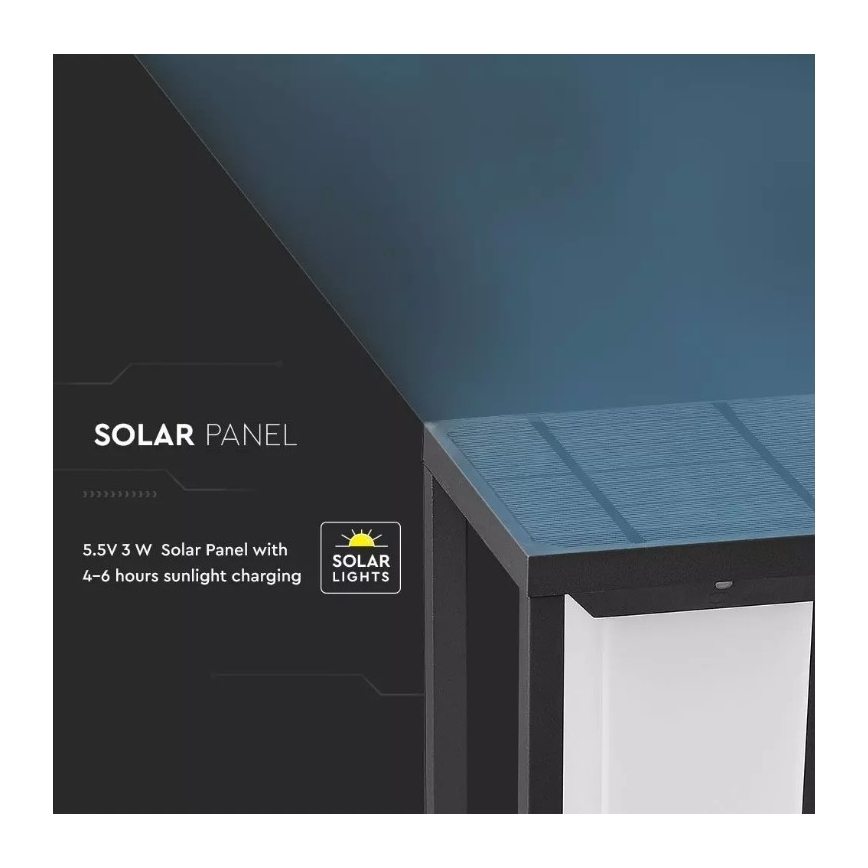 LED Solcellslampa med sensor SAMSUNG CHIP LED/2W/3,7V IP65