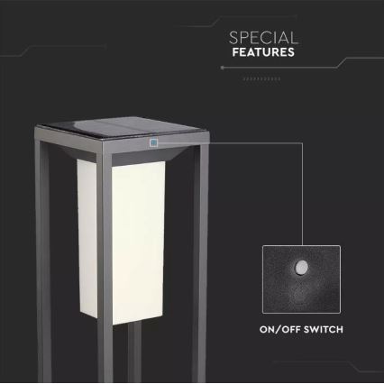 LED Solcellslampa med sensor SAMSUNG CHIP LED/2W/3,7V IP65