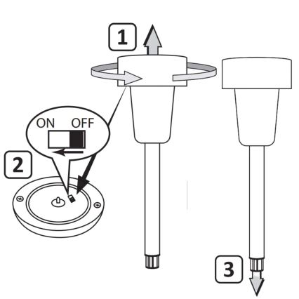 LED solcellslampa STIK LED/1,2V IP44