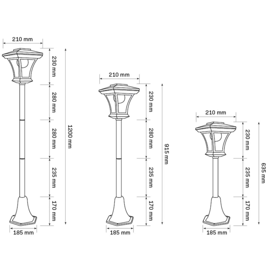LED solcellslampa TIRANA LED/1,6W/5V IP44