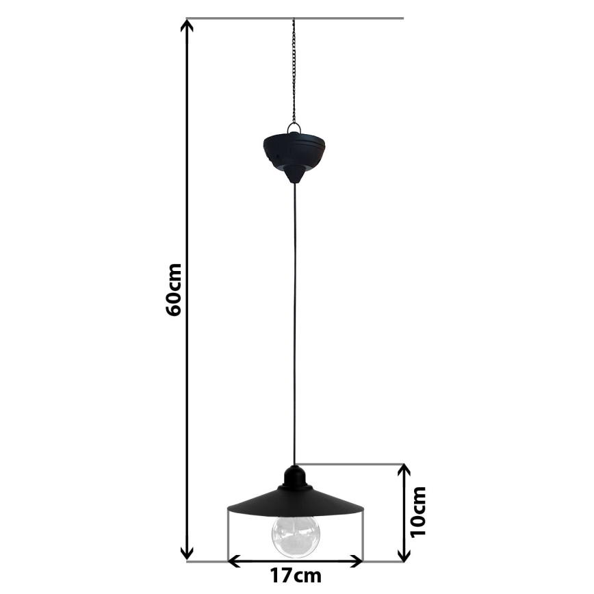 LED solcellsljuskrona på snöre DINA 1,2V 200 mAh IP44