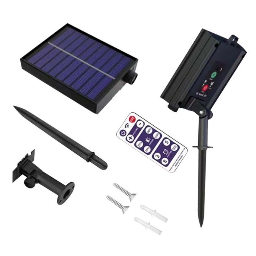 LED solcellsljusslinga 10xLED/0,5/4,5V 12 m 3000K IP44 + fjärrkontroll