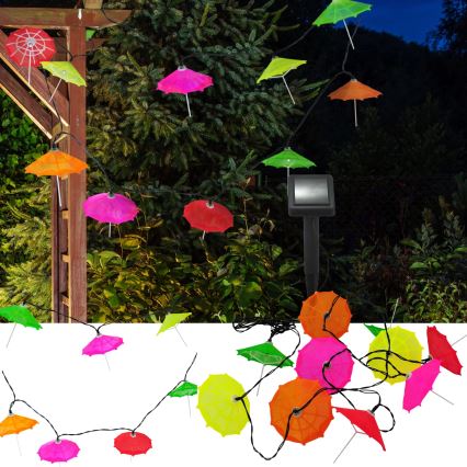 LED solcellsljusslinga 10xLED/1,2V 3,8 m IP44 deštníky