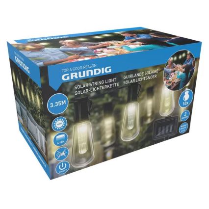 LED solcellsljusslinga 3,35m 10xLED/1,2V