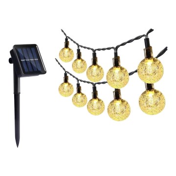 LED solcellsljusslinga 30xLED/0,12W/1,2V 3000K IP44