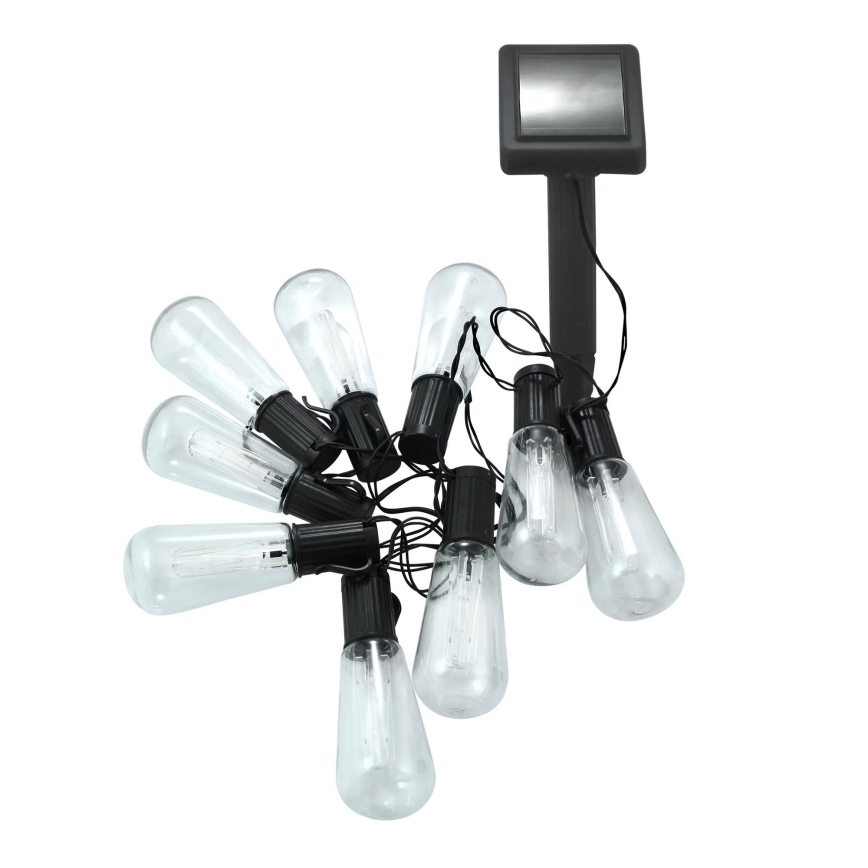 LED solcellsljusslinga EDISON 10xLED/1,2V 3,8 m IP44