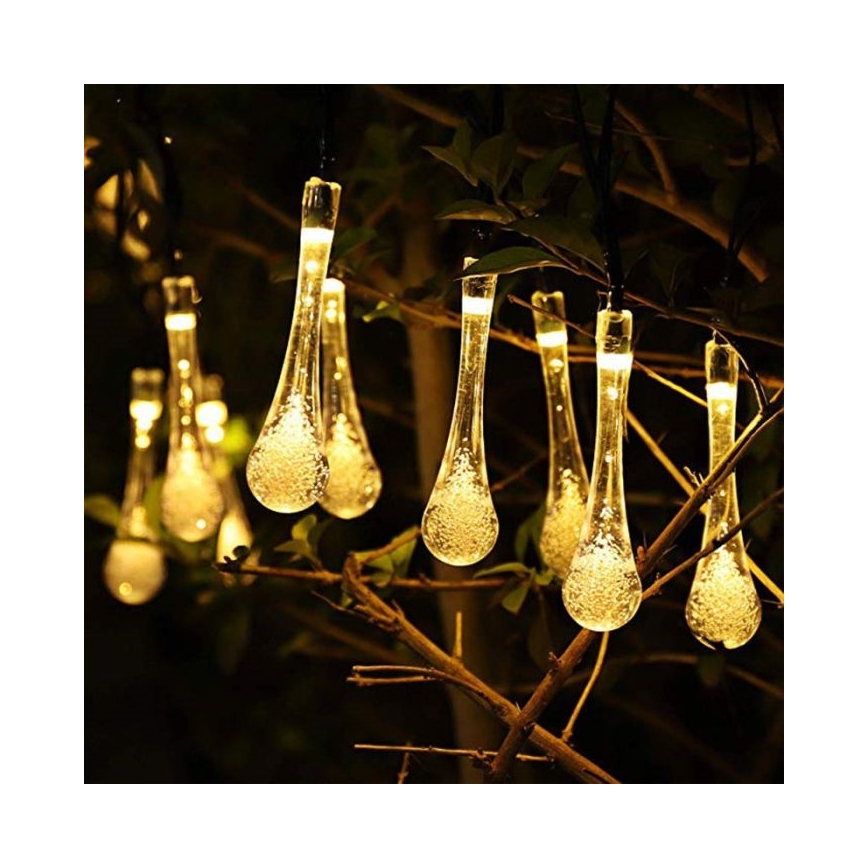 LED solcellsljusslinga med skymningssensor 20xLED/0,72W/1,2V 600 mAh 4,7m IP44