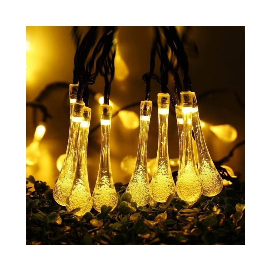 LED solcellsljusslinga med skymningssensor 20xLED/0,72W/1,2V 600 mAh 4,7m IP44