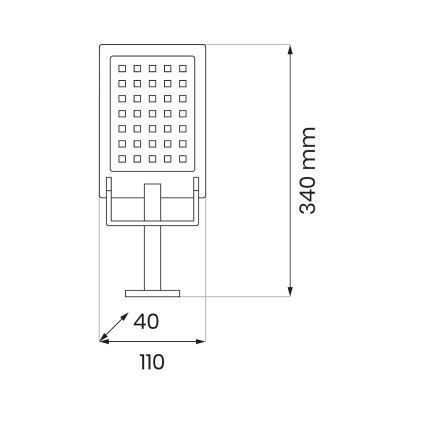 LED solcellsreflektor ADIK LED/1,2W/3,7V 1200 mAh 6500K IP44