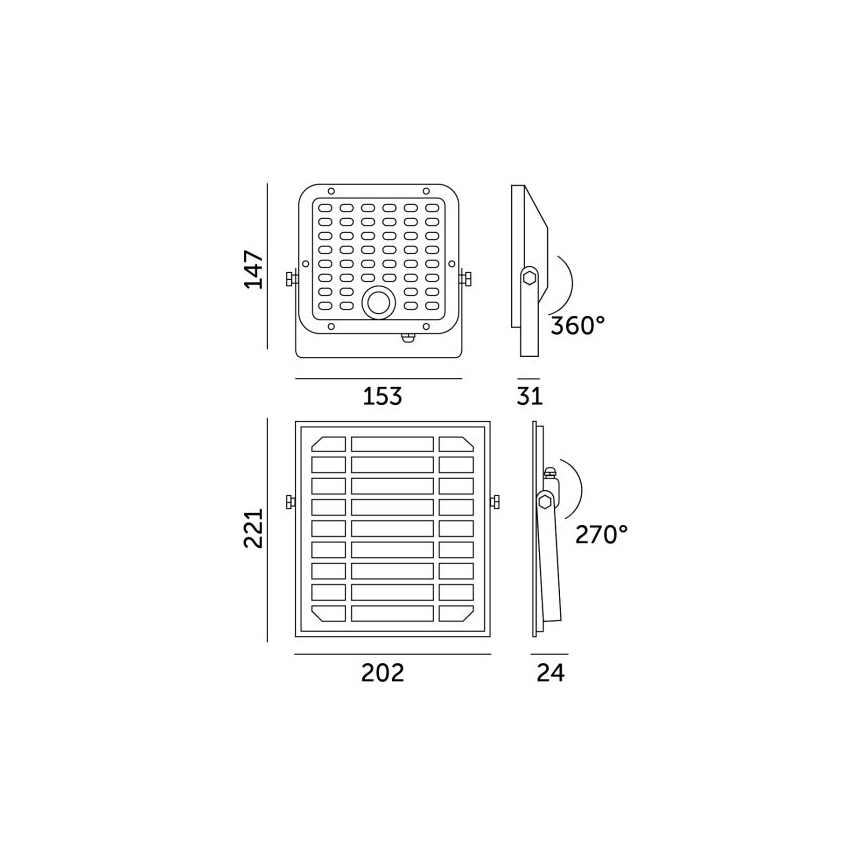 LED dimbar solcellsstrålkastare med sensor LED/10W/3,7V 3000/4000K IP65 3600 mAh + fjärrkontroll