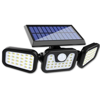 Flexibel LED-solcellsstrålkastare med sensor LED/15W/3,7V 2400 mAh IP54 4500K