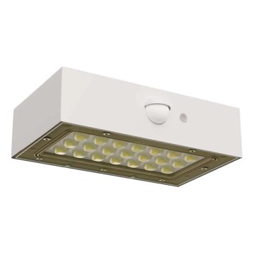 LED solcellsspot med rörelsesensor LED/3,7V 1200mAh 4000K IP65 vit