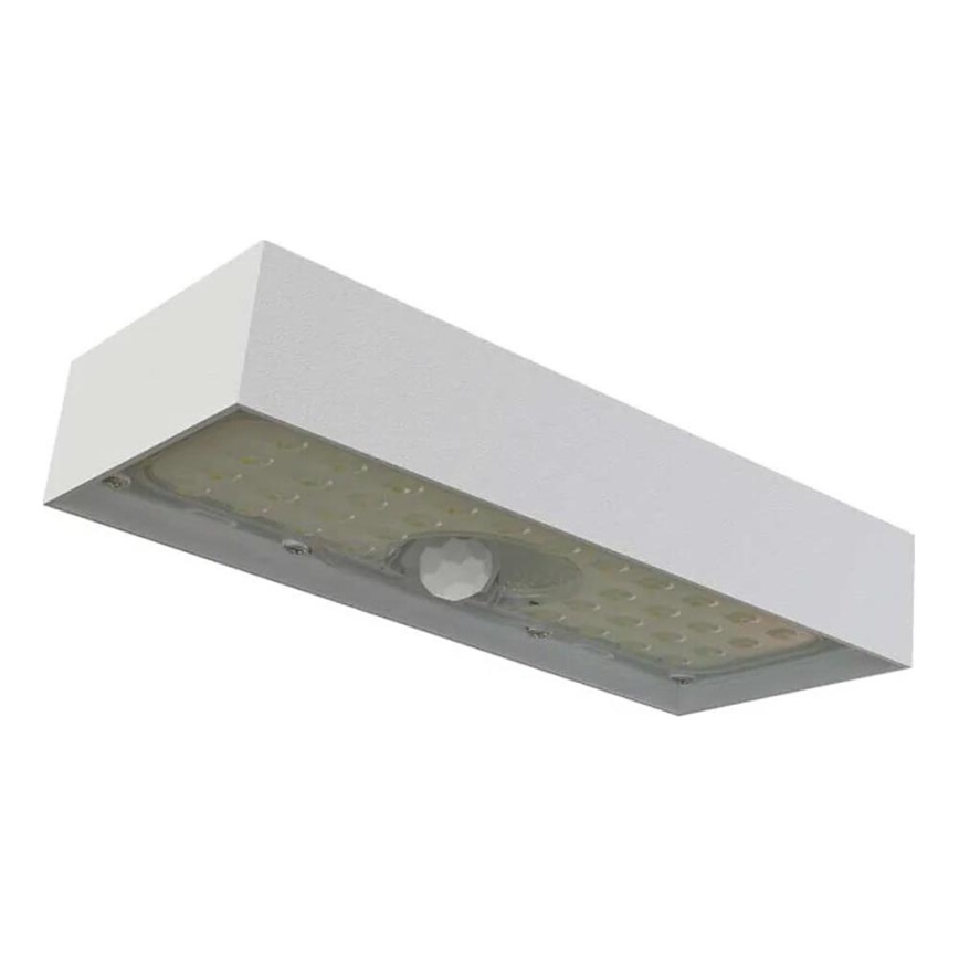 LED solcellsspot med rörelsesensor LED/3,7V 3000mAh 4000K IP65 vit