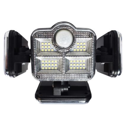 LED Solcellstrålkastare med rörelse- och skymningssensor LED/30W/3,7V 2400 mAh IP47 + fjärrkontroll