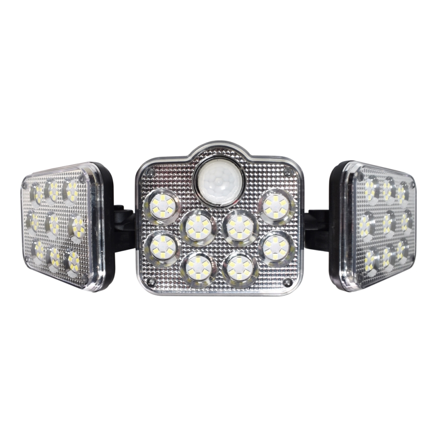 LED Solcellstrålkastare med rörelse- och skymningssensor LED/20W/3,7V 1200 mAh IP44 + fjärrkontroll