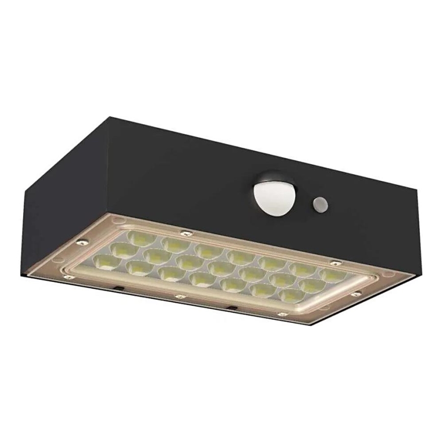 LED Solcellstrålkastare med rörelsesensor LED/3,7V 1200mAh 4000K IP65 svart