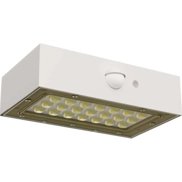 LED Solcellstrålkastare med rörelsesensor LED/3,7V 1200mAh 4000K IP65 vit